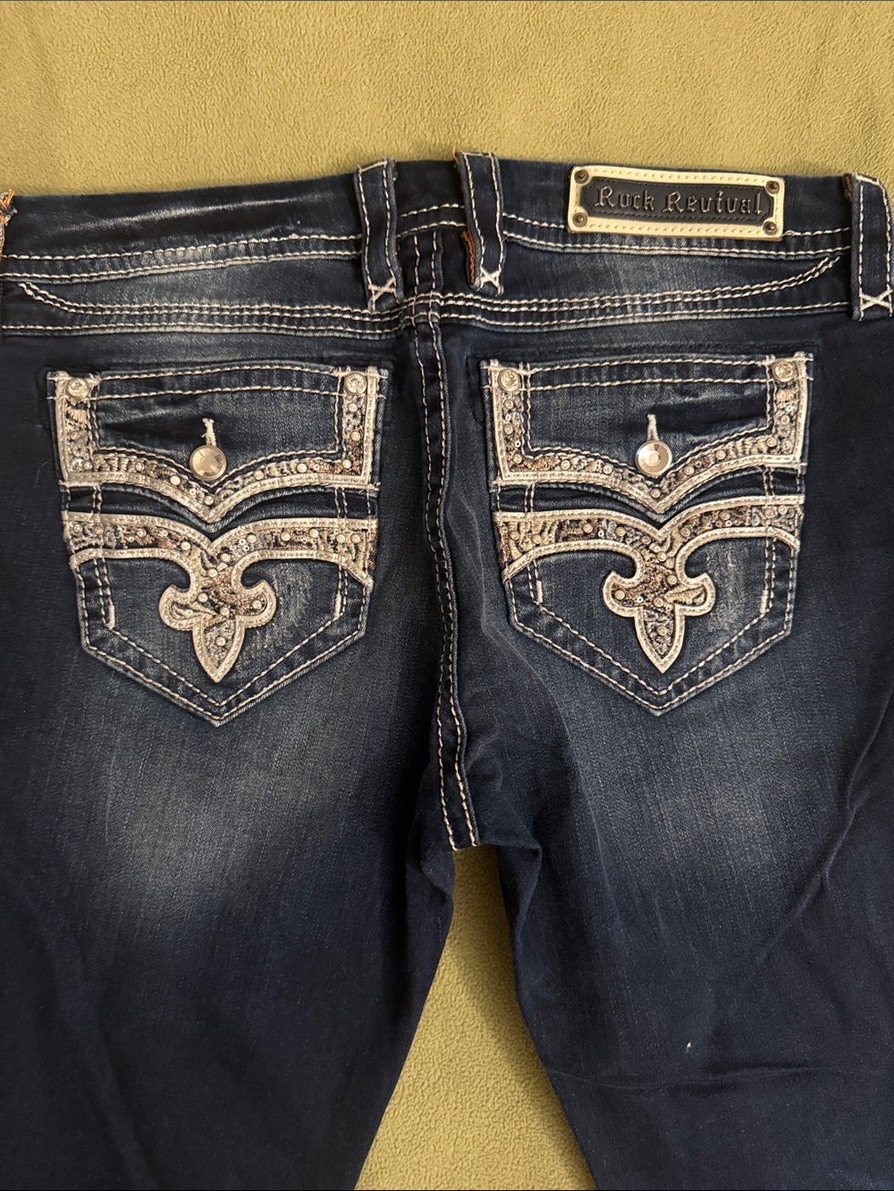 Rock Revival Women's Dark Indigo Boot Cut Jeans “Monje” - Picture 8 of 9